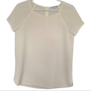 Alfred sung lightweight white short sleeve top XS